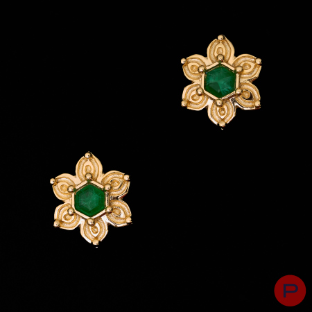 GUY LAROCHE - 1980/90'S- PAIRE DE BOUCLES D'OREILLES