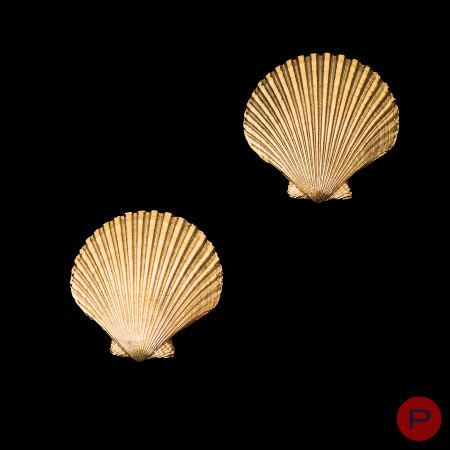 YVES SAINT LAURENT - 1980'S- PAIRE DE BOUCLES D'OREILLES