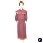 JUNGLE JAP - CIRCA 1978 - ENSEMBLE, BLOUSE, JUPE PORTEFEUILLE