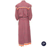 JUNGLE JAP - CIRCA 1978 - ENSEMBLE, BLOUSE, JUPE PORTEFEUILLE