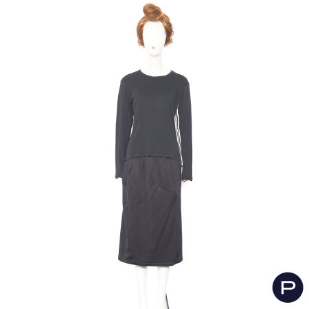 YOHJI YAMAMOTO Y-3 X ADIDAS - 2000'S - ENSEMBLE, T-SHIRT, JUPE