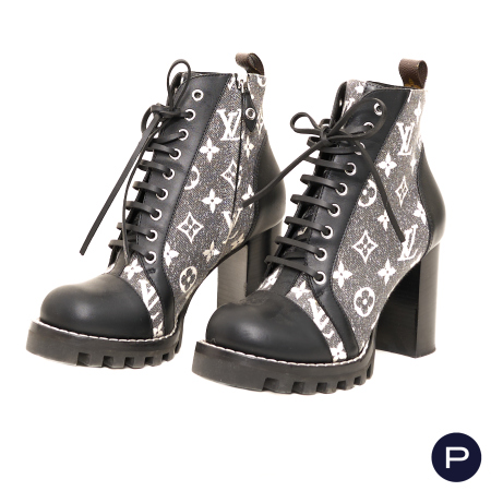 LOUIS VUITTON - PAIRE DE BOTTINES
