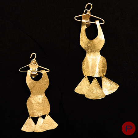 DOROTHÉE BIS - 1980'S- PAIRE DE BOUCLES D'OREILLES