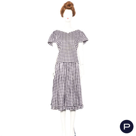 SAINT LAURENT RIVE GAUCHE - PRINTEMPS-ÉTÉ 1987 - ENSEMBLE, CORSAGE, JUPE