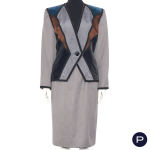 SAINT LAURENT RIVE GAUCHE - AUTOMNE-HIVER 1988/89 - ENSEMBLE, VESTE, JUPE