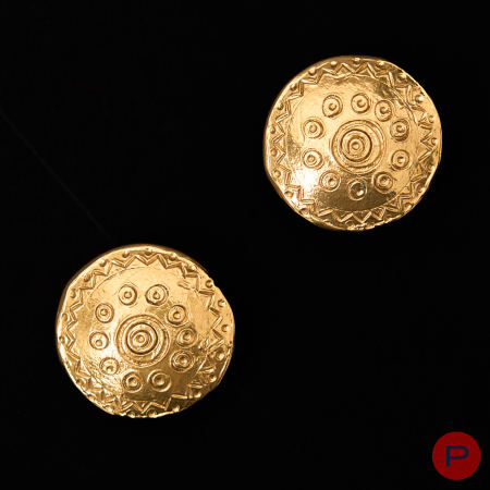 YVES SAINT LAURENT - CIRCA 1994- PAIRE DE BOUCLES D'OREILLES