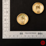 YVES SAINT LAURENT - CIRCA 1990- PAIRE DE BOUCLES D'OREILLES