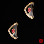 CHRISTIAN DIOR - 1980'S- PAIRE DE BOUCLES D'OREILLES