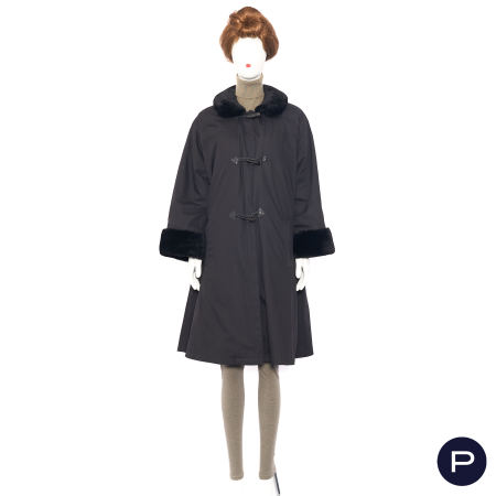 YVES SAINT LAURENT FOURRURES - 1980'S - MANTEAU