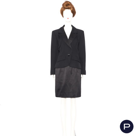 SAINT LAURENT RIVE GAUCHE - 1980'S - ENSEMBLE, VESTE, JUPE