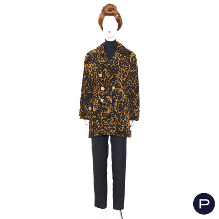 YVES SAINT LAURENT RIVE GAUCHE - AUTOMNE-HIVER 1993/94 - MANTEAU CROISÉ