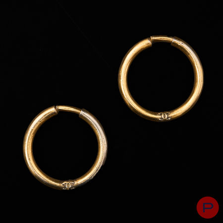 CHANEL - 1980'S- PAIRE DE BOUCLES D'OREILLES