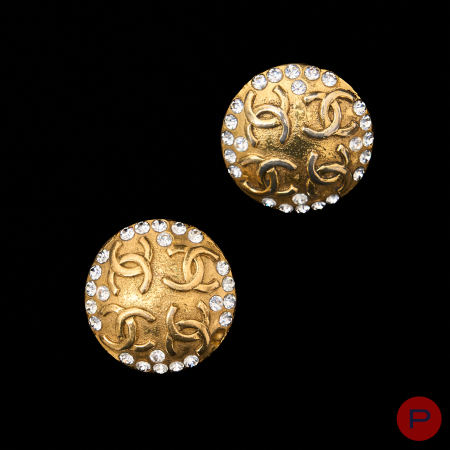 CHANEL - 1980'S- PAIRE DE BOUCLES D'OREILLES
