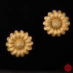 LANVIN - 1980/90'S- PAIRE DE BOUCLES D'OREILLES