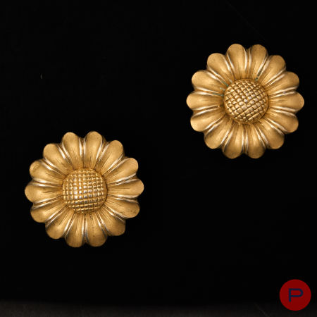 LANVIN - 1980/90'S- PAIRE DE BOUCLES D'OREILLES