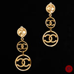 CHANEL - PRINTEMPS-ÉTÉ 1993- PAIRE DE BOUCLES D'OREILLES