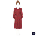 SAINT LAURENT RIVE GAUCHE - CIRCA 1980 - ENSEMBLE, BLOUSE, JUPE