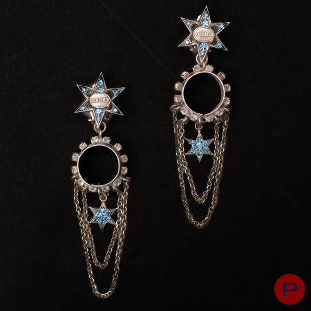 JEAN PAUL GAULTIER - PRINTEMPS-ÉTÉ 1995- PAIRE DE BOUCLES D'OREILLES