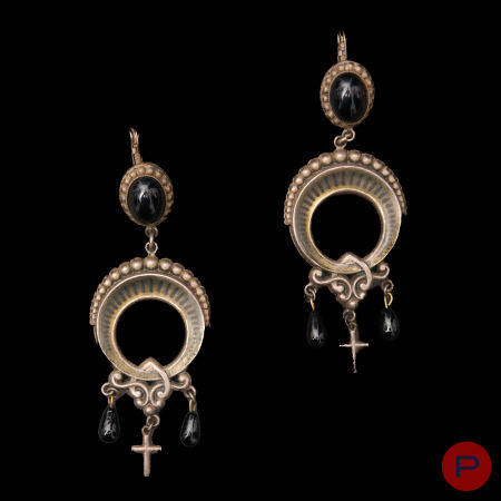 JEAN PAUL GAULTIER - PRINTEMPS-ÉTÉ 1998- PAIRE DE BOUCLES D'OREILLES