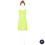 FRANCINE PARY - 1960'S - ENSEMBLE, MANTEAU CROISÉ, ROBE