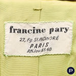 FRANCINE PARY - 1960'S - ENSEMBLE, MANTEAU CROISÉ, ROBE