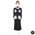 CHANEL X KARL LAGERFELD - 1980'S - ENSEMBLE, VESTE CROISÉE, JUPE