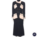 CHANEL X KARL LAGERFELD - 1980'S - ENSEMBLE, VESTE CROISÉE, JUPE