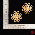 YVES SAINT LAURENT - 1980'S- PAIRE DE BOUCLES D'OREILLES