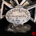 YVES SAINT LAURENT RIVE GAUCHE - 1990'S- PAIRE DE BOUCLES D'OREILLES