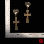 JEAN PAUL GAULTIER - AUTOMNE-HIVER 1995/96- PAIRE DE BOUCLES D'OREILLES