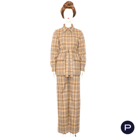 SAINT LAURENT RIVE GAUCHE - 1972 - ENSEMBLE, VESTE-CHEMISE, PANTALON