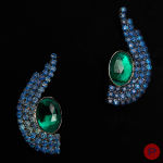 KRIZIA - 1986- PAIRE DE BOUCLES D'OREILLES