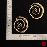 YVES SAINT LAURENT - PRINTEMPS-ÉTÉ 1987- PAIRE DE BOUCLES D'OREILLES