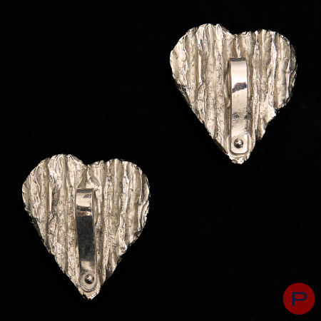 YVES SAINT LAURENT - 1980/90'S- PAIRE DE BOUCLES D'OREILLES