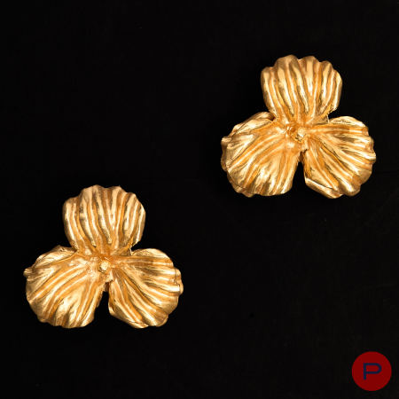 LANVIN X CHRISTIAN ASTUGUEVIEILLE - 1997- PAIRE DE BOUCLES D'OREILLES