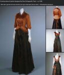 SCHIAPARELLI - AUTOMNE-HIVER 1947/48 - ENSEMBLE DU SOIR, VESTE, ROBE