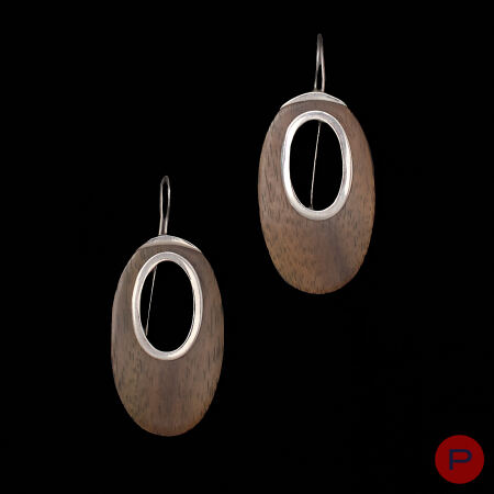 TRAVAIL D'ARTISTE- PAIRE DE BOUCLES D'OREILLES