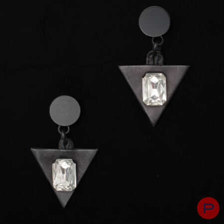 CHRISTIAN ASTUGUEVIEILLE X COMPTOIR DU KIT - 1980/90'S- PAIRE DE BOUCLES D'OREILLES