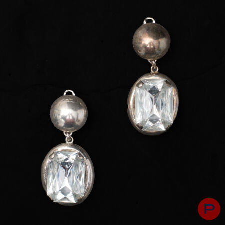 CHRISTIAN ASTUGUEVIEILLE X COMPTOIR DU KIT - 1980/90'S- PAIRE DE BOUCLES D'OREILLES