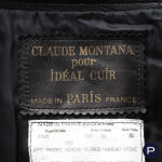 CLAUDE MONTANA POUR IDÉAL CUIR, DRIES VAN NOTEN - AUTOMNE-HIVER 1991/92 - ENSEMBLE, HAUT, JUPE