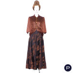 SCHIAPARELLI - AUTOMNE-HIVER 1947/48 - ENSEMBLE DU SOIR, VESTE, ROBE