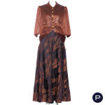 SCHIAPARELLI - AUTOMNE-HIVER 1947/48 - ENSEMBLE DU SOIR, VESTE, ROBE