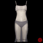 DOROTHÉE BIS - CIRCA 1990 - ENSEMBLE, ROBE NUISETTE, PETITE CULOTTE