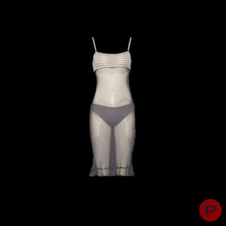 DOROTHÉE BIS - CIRCA 1990 - ENSEMBLE, ROBE NUISETTE, PETITE CULOTTE