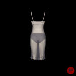 DOROTHÉE BIS - CIRCA 1990 - ENSEMBLE, ROBE NUISETTE, PETITE CULOTTE