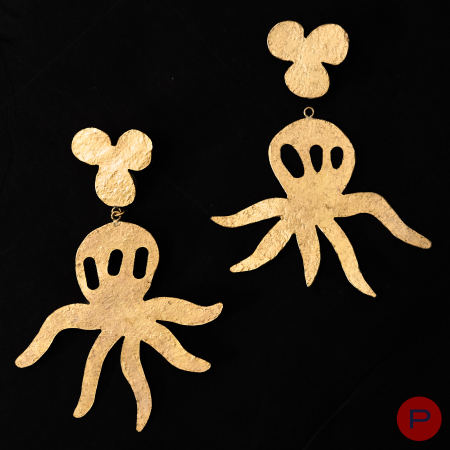 DOROTHÉE BIS - PRINTEMPS-ÉTÉ 1987- PAIRE DE BOUCLES D'OREILLES