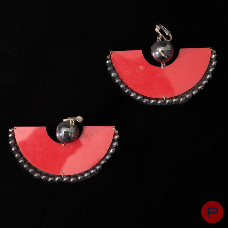 DOROTHÉE BIS - 1980'S- PAIRE DE BOUCLES D'OREILLES