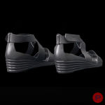 DOROTHÉE BIS - PRINTEMPS-ÉTÉ 1985 - PAIRE DE SANDALES