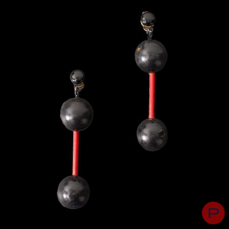 DOROTHÉE BIS - PRINTEMPS-ÉTÉ 1984- PAIRE DE BOUCLES D'OREILLES