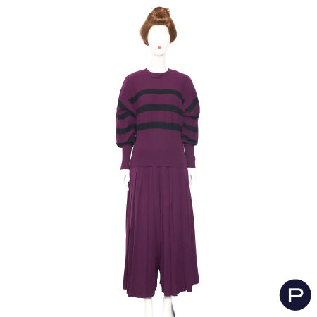 SONIA RYKIEL - 1980'S - ENSEMBLE, PULL-OVER, JUPE